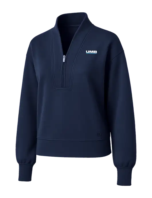 OGIO Womens Dark Navy Transcend 1/4-Zip w/UMB Logo