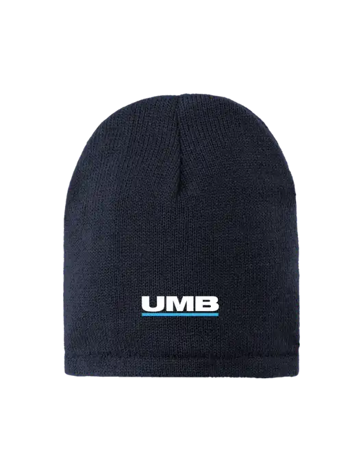 Dark Navy Fleece-Lined Beanie Cap w/UMB Logo