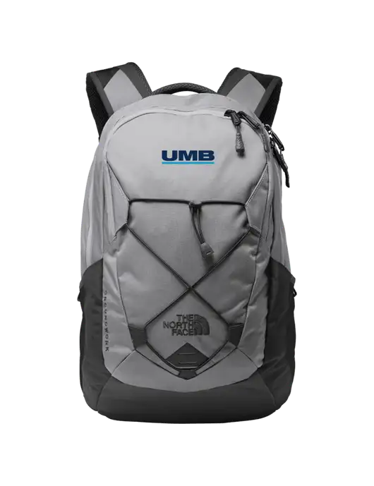 The North Face Light Grey/ Dark Grey Groundwork Backpack w/UMB Logo