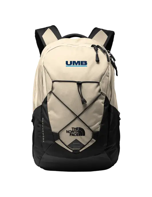 The North Face Ivory/Black Groundwork Backpack w/UMB Logo