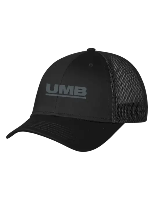 Black Mesh Trucker Cap Snap Back w/UMB Logo