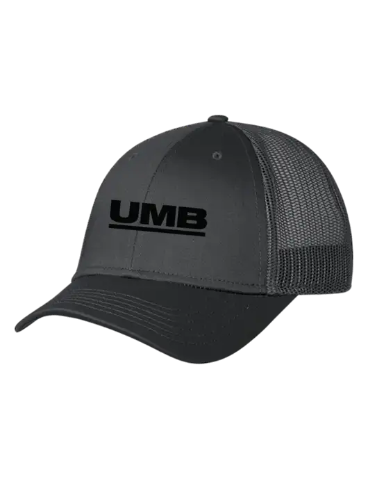 Charcoal Mesh Trucker Cap Snap Back w/UMB Logo