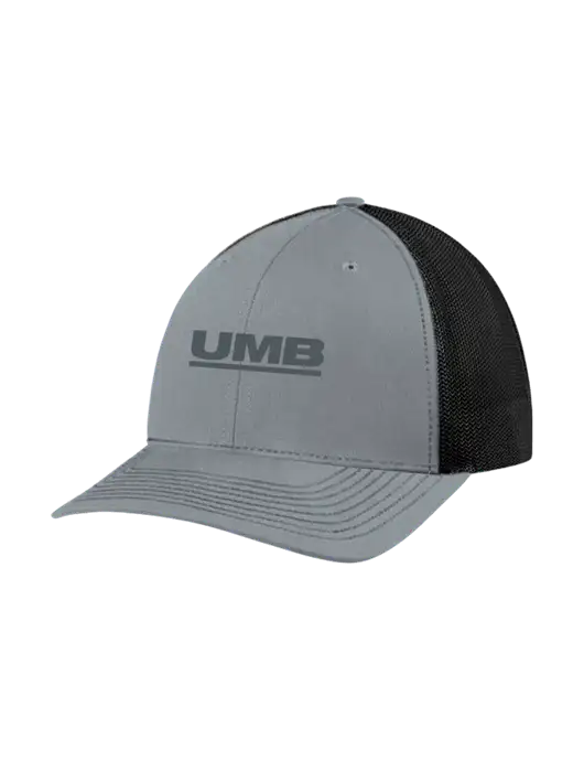 Richardson Adjustable Snapback Original 112 Trucker Cap Heather Grey w/Black Mesh w/UMB Logo