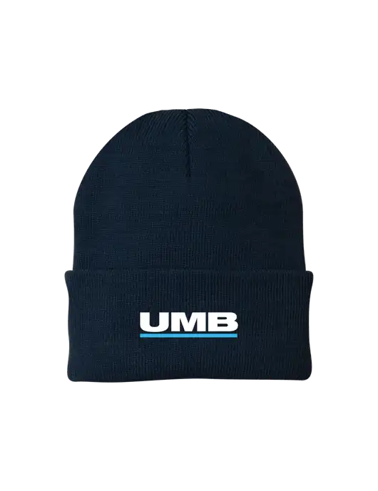 Navy Knit Cap w/UMB Logo