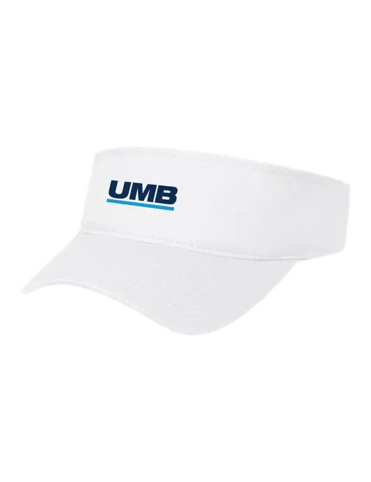 White Cap Visor w/UMB Logo