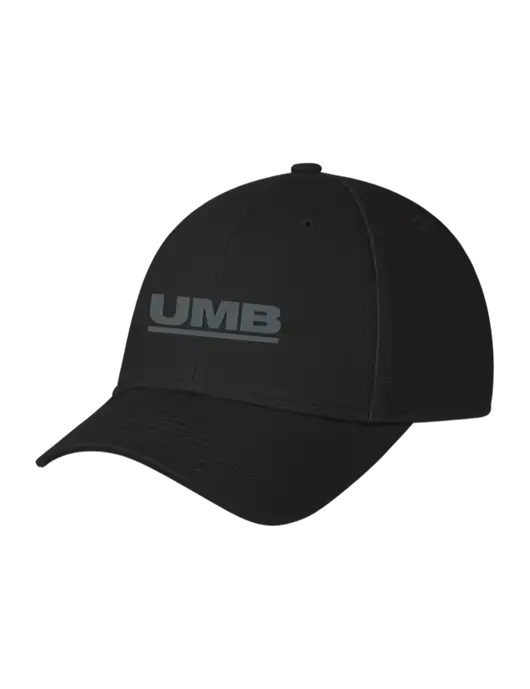 Black Structured Cap Hook & Loop w/UMB Logo