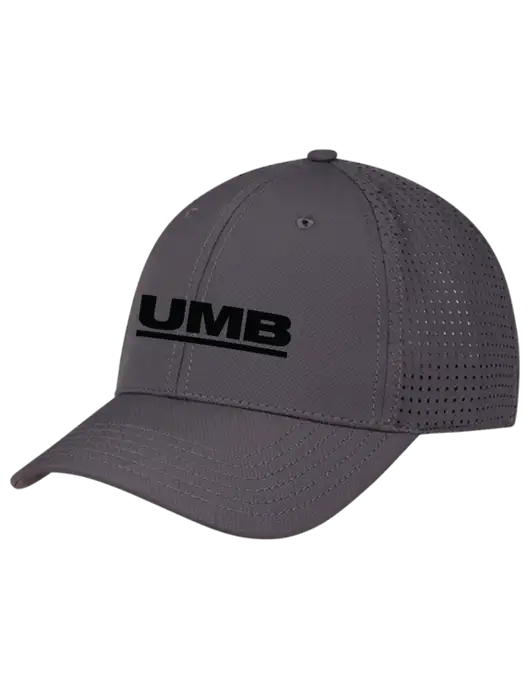 Charcoal Performance Stretchable Cap Hook & Loop w/UMB Logo