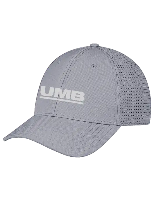 Grey Performance Stretchable Cap Hook & Loop w/UMB Logo