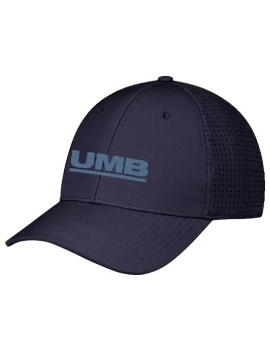 Navy Performance Stretchable Cap Hook & Loop w/UMB Logo