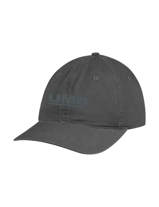 Garment Washed Unstructured Twill Charcoal Cap w/UMB Logo