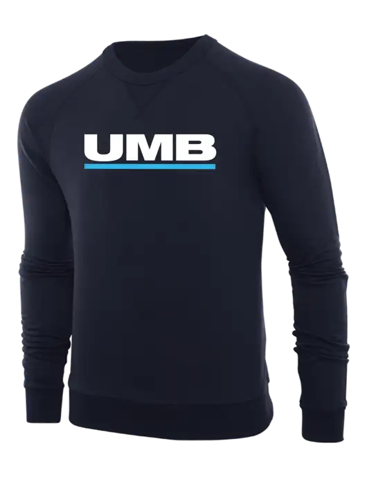 Allmade Dark Navy Organic French Terry Crewneck Sweatshirt w/UMB Logo