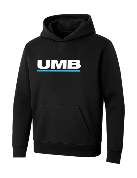 Allmade Deep Black Organic French Terry Pullover Hoodie w/UMB Logo