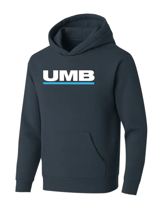 BELLA+CANVAS Dark Grey Sponge Fleece Pullover Hoodie w/UMB Logo