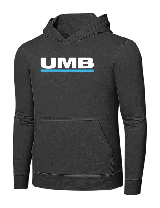 Charcoal 7.8 oz Ring Spun Hooded Sweatshirt w/UMB Logo
