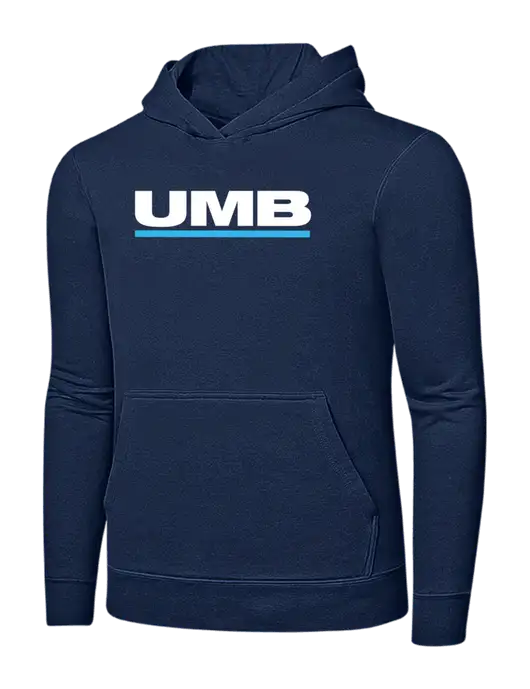Navy 7.8 oz Ring Spun Hooded Sweatshirt w/UMB Logo
