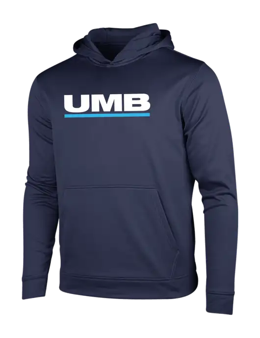 Navy Sport-Wick Fleece Hooded Pullover w/UMB Logo