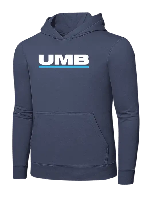 Steel Blue 7.8. oz Ring Spun Hooded Sweatshirt w/UMB Logo
