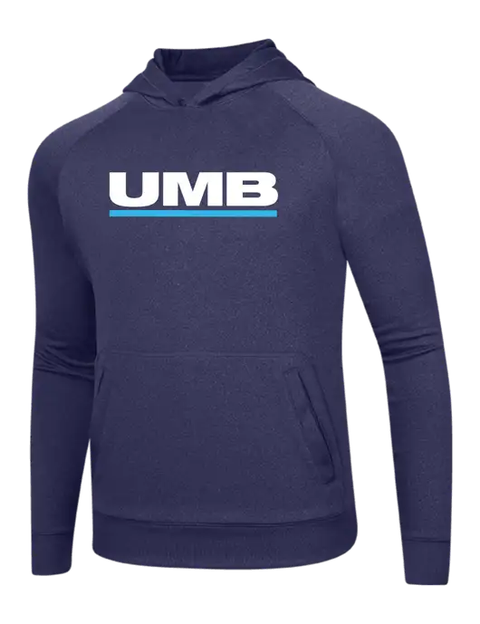 Tech True Navy Fleece Hooded Sweatshirt w/UMB Logo