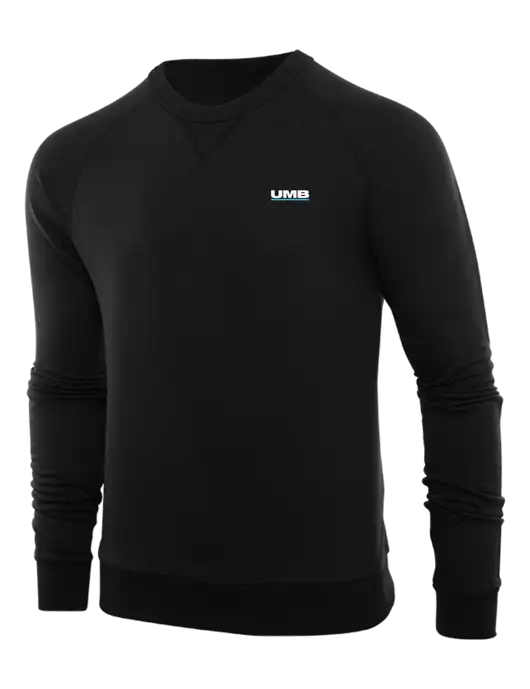 Allmade Deep Black Organic French Terry Crewneck Sweatshirt w/UMB Logo