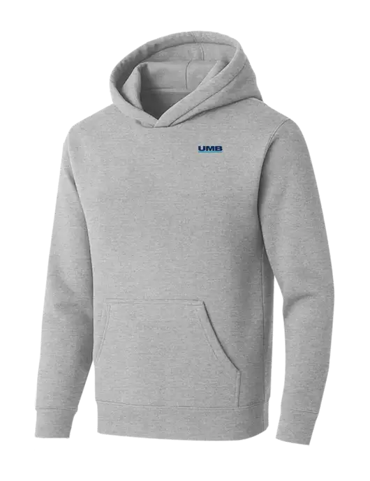 BELLA+CANVAS Light Grey Heather Sponge Fleece Pullover Hoodie w/UMB Logo