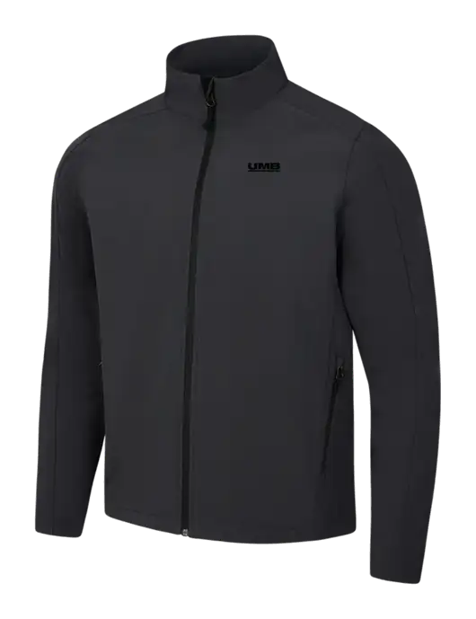 Black Charcoal Heather Core Soft Shell Jacket w/UMB Logo