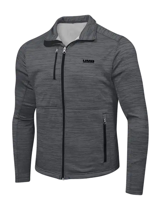 Dark Grey Digi Stripe Fleece Jacket w/UMB Logo