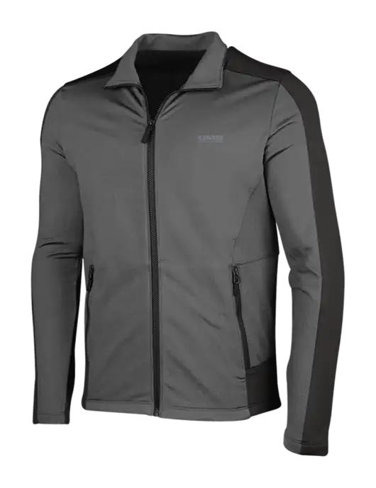 Medium Grey Heather Grid Fleece Jacket w/UMB Logo
