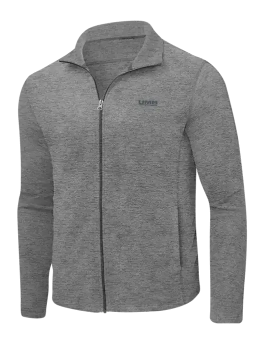 Medium Grey Heather Microfleece Full-Zip Jacket w/UMB Logo