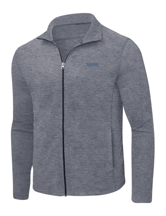 Light Navy Heather Microfleece Full-Zip Jacket w/UMB Logo