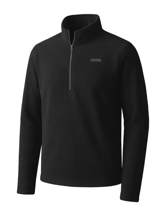 Black Microfleece 1/2 Zip Pullover w/UMB Logo