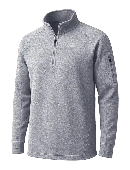 Grey Heather Tech Fleece 1/4 Zip Pullover w/UMB Logo