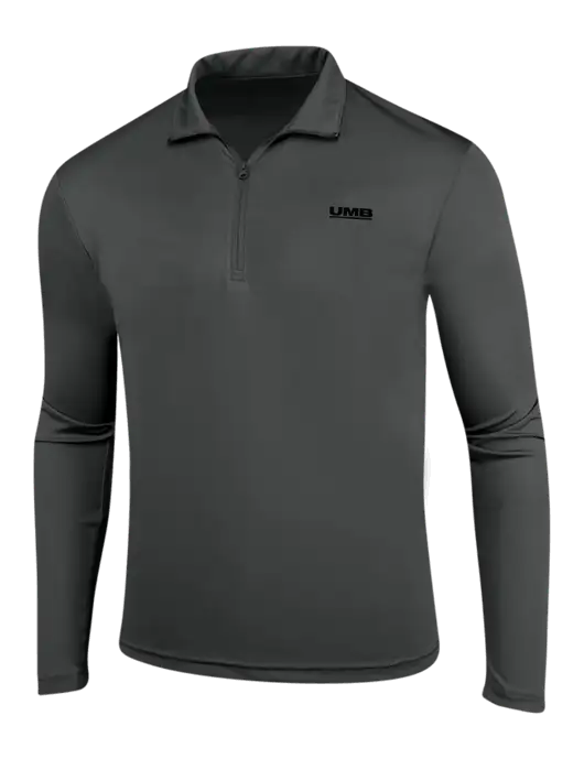 Dark Grey PosiCharge Competitor 1/4 Zip Pullover w/UMB Logo