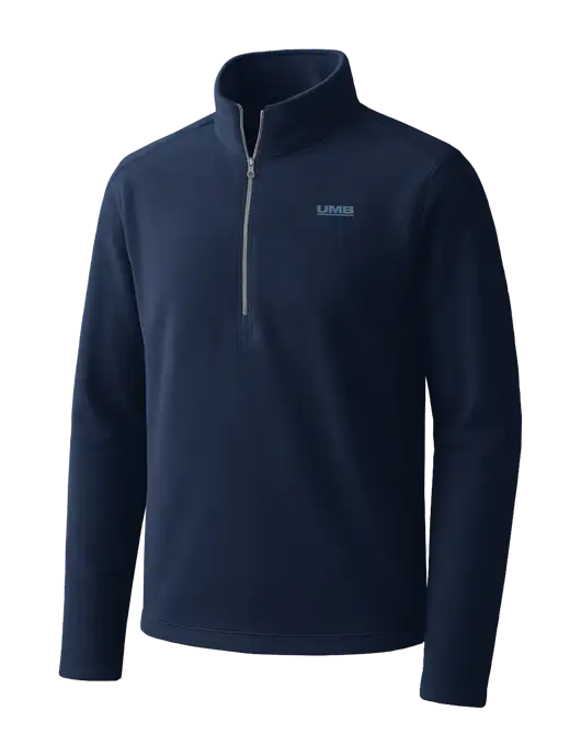 Navy Microfleece 1/2 Zip Pullover w/UMB Logo