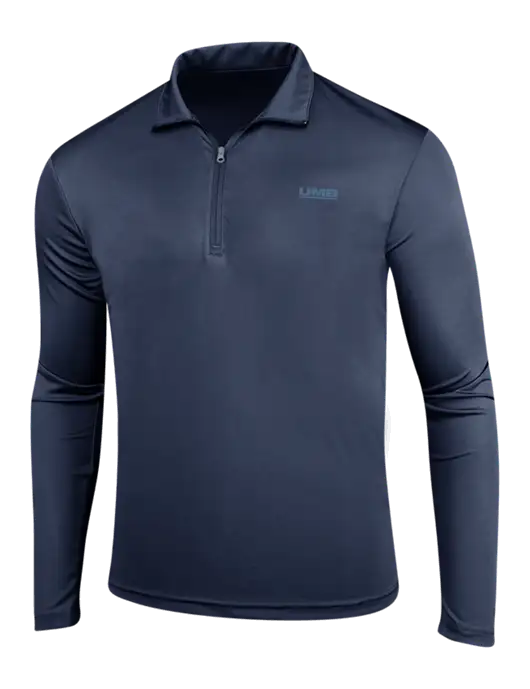 Navy PosiCharge Competitor 1/4 Zip Pullover w/UMB Logo