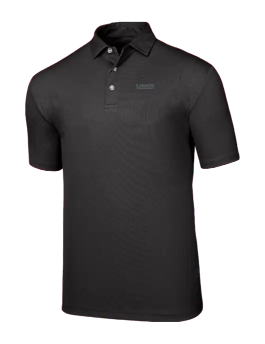 Callaway Birdseye Black Polo w/UMB Logo