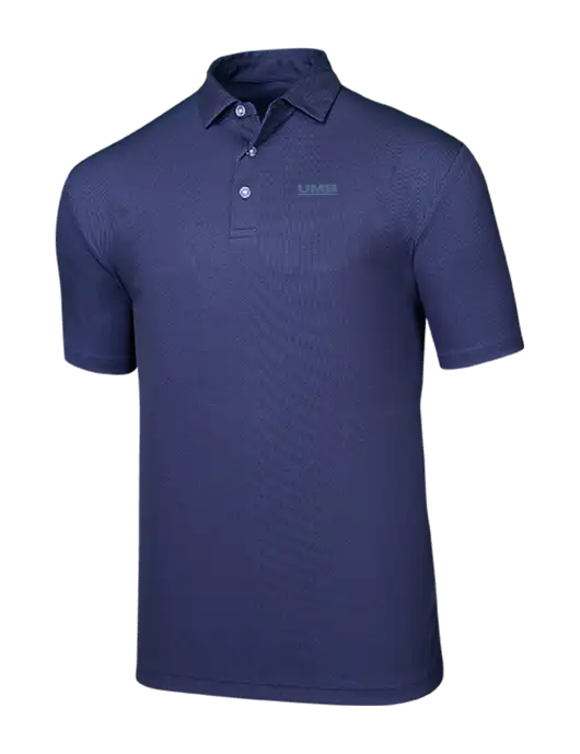 Callaway Birdseye Navy Polo w/UMB Logo
