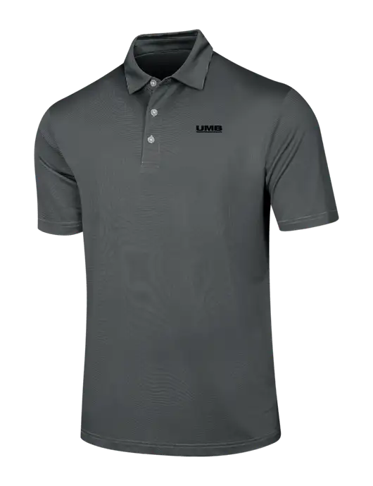 Callaway Black Fine Line Stripe Polo w/UMB Logo