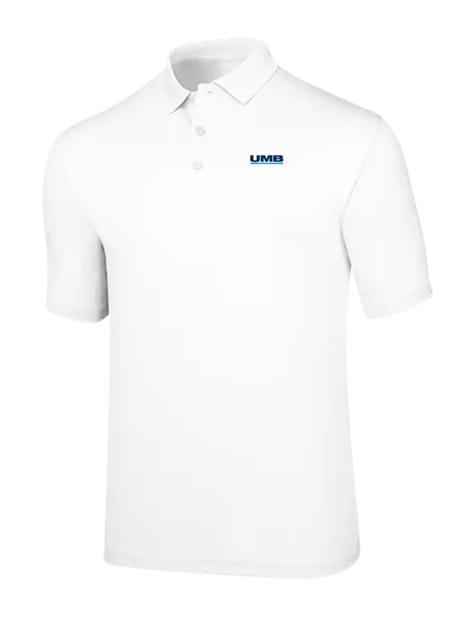 Callaway Opti-Dri White Chev Polo w/UMB Logo
