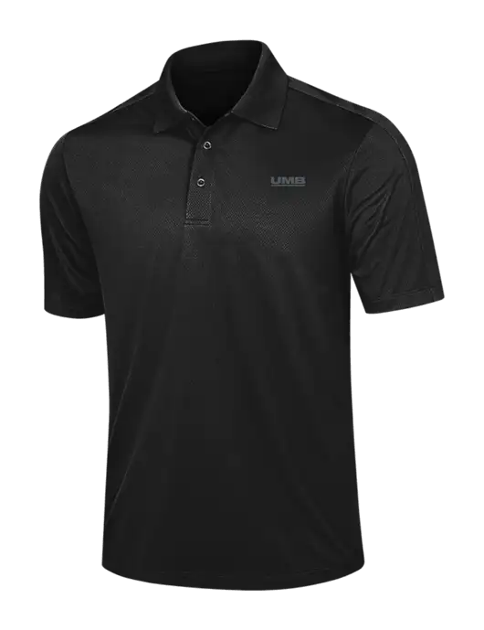 Black Diamond Textured Jacquard Polo w/UMB Logo