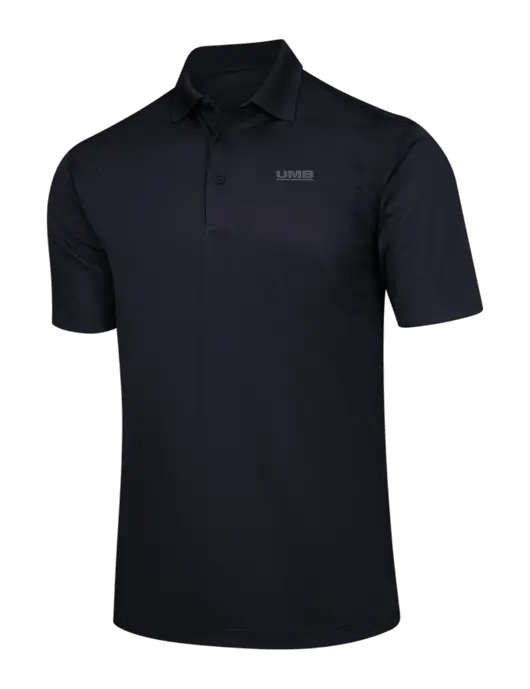 Black Micropique Sport-Wick Polo w/UMB Logo