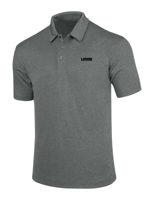 Charcoal Trace Heather Polo w/UMB Logo