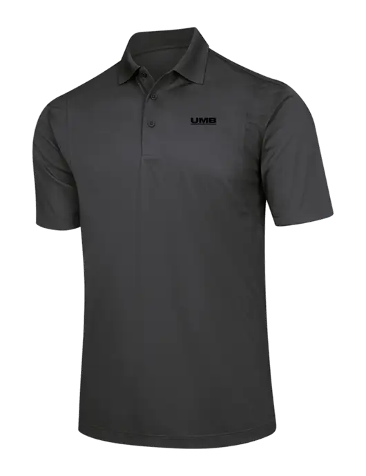 Dark Grey Micropique Sport-Wick Polo w/UMB Logo