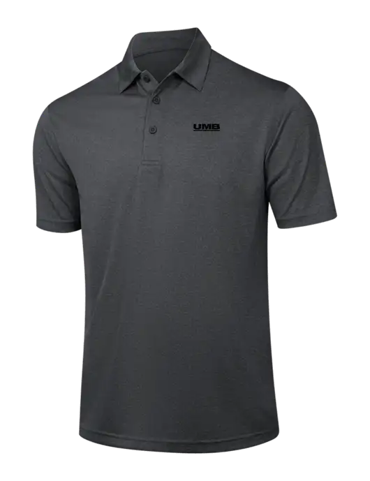 Dark Grey Heather Contender Polo w/UMB Logo