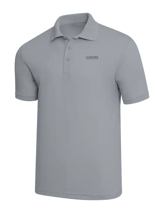 Light Grey PosiCharge RacerMesh Polo w/UMB Logo