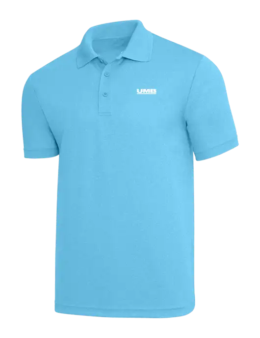 Light Sapphire Heather PosiCharge RacerMesh Polo w/UMB Logo