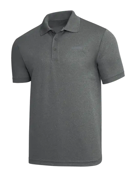 Medium Grey Heather PosiCharge RacerMesh Polo w/UMB Logo