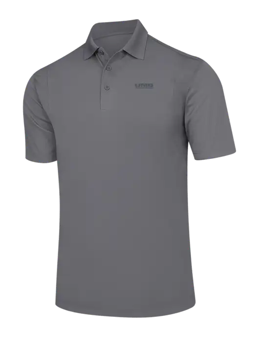 Medium Grey Micropique Sport-Wick Polo w/UMB Logo