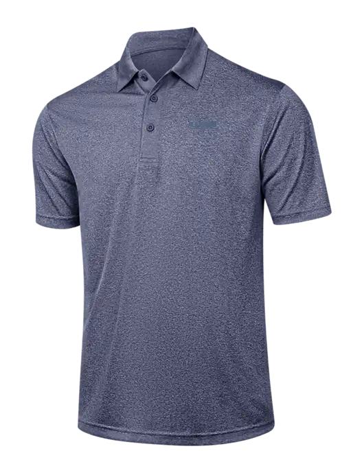 Navy Heather Contender Polo w/UMB Logo