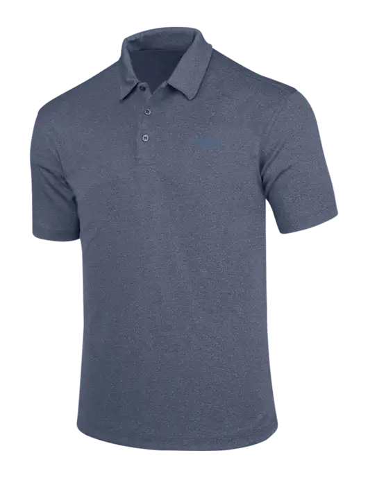 True Navy Trace Heather Polo w/UMB Logo