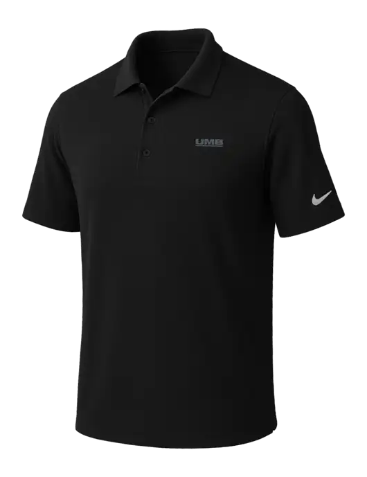 NIKE Black Dri-Fit Micro Pique Polo w/UMB Logo